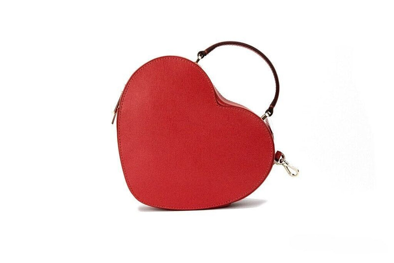 Love Shack Candied Cherry Saffiano Top Handle Heart Crossbody Handbag Red Kate Spade