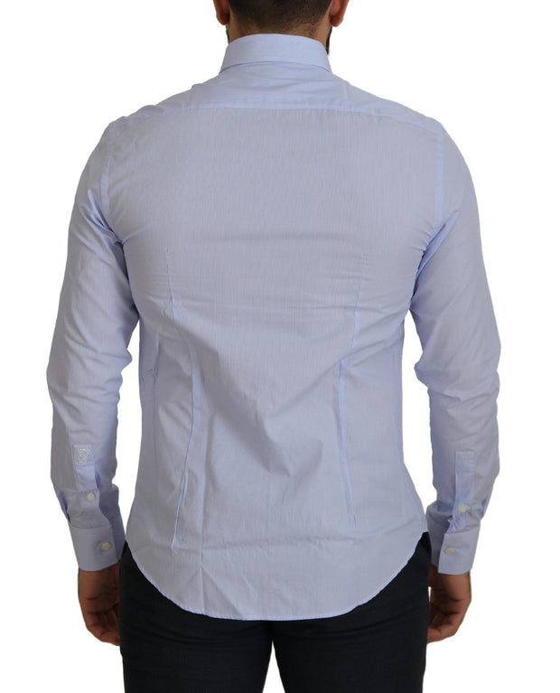 Elegant Light Blue Dress Shirt Versace Collection