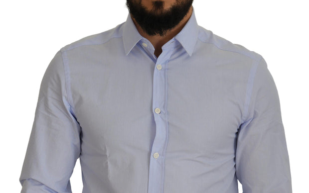 Elegant Light Blue Dress Shirt Versace Collection