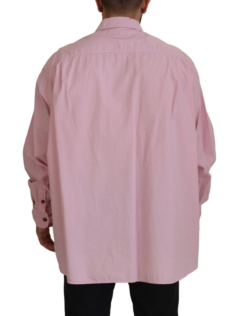 Elegant Pink Casual Cotton Shirt Dolce & Gabbana