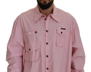 Elegant Pink Casual Cotton Shirt Dolce & Gabbana