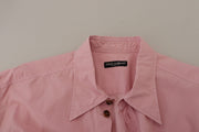 Elegant Pink Casual Cotton Shirt Dolce & Gabbana