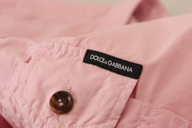 Elegant Pink Casual Cotton Shirt Dolce & Gabbana