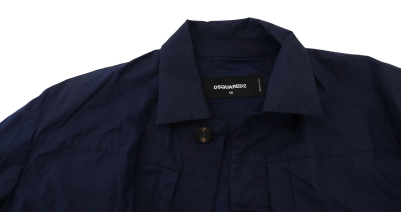 Svelte Dark Blue Cotton Shirt Dsquared²