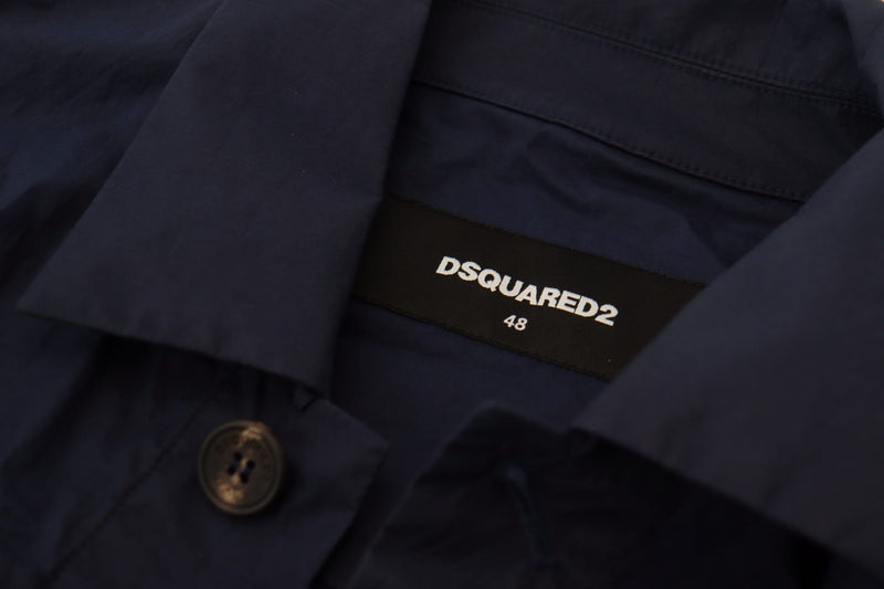 Svelte Dark Blue Cotton Shirt Dsquared²