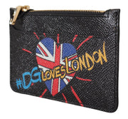 Elegant Leather Coin Wallet with Zip Closure Dolce & Gabbana