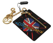 Elegant Leather Coin Wallet With Keyring Dolce & Gabbana