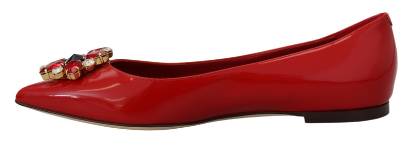 Red Suede Crystal Loafers - Exquisite Elegance Dolce & Gabbana