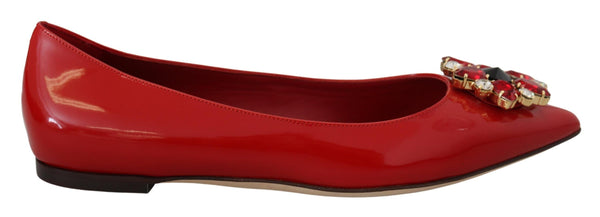 Red Suede Crystal Loafers - Exquisite Elegance Dolce & Gabbana