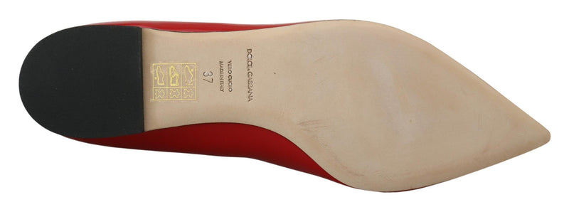 Red Suede Crystal Loafers - Exquisite Elegance Dolce & Gabbana