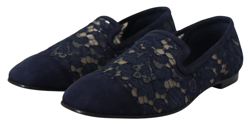 Elegant Blue Loafers Flats - Summer Chic Dolce & Gabbana