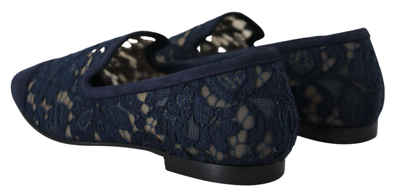 Elegant Blue Loafers Flats - Summer Chic Dolce & Gabbana