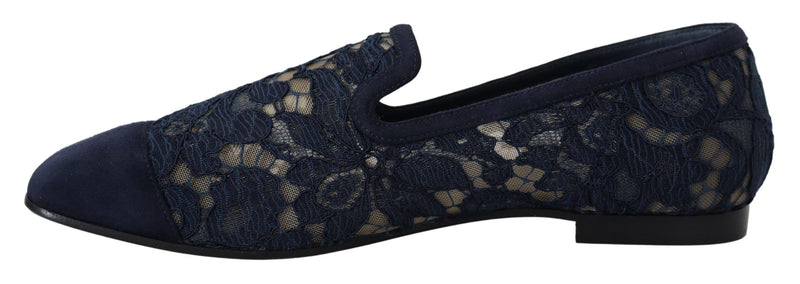 Elegant Blue Loafers Flats - Summer Chic Dolce & Gabbana