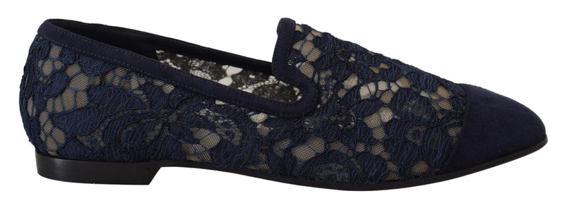 Elegant Blue Loafers Flats - Summer Chic Dolce & Gabbana