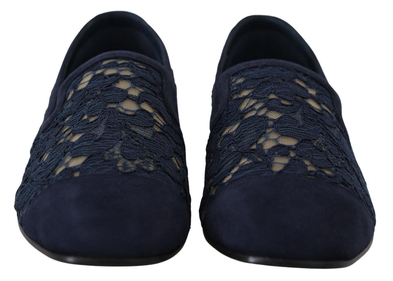 Elegant Blue Loafers Flats - Summer Chic Dolce & Gabbana