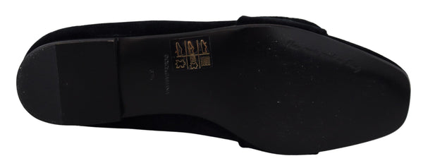 Chic Velvet Crystal-Embellished Loafers Dolce & Gabbana