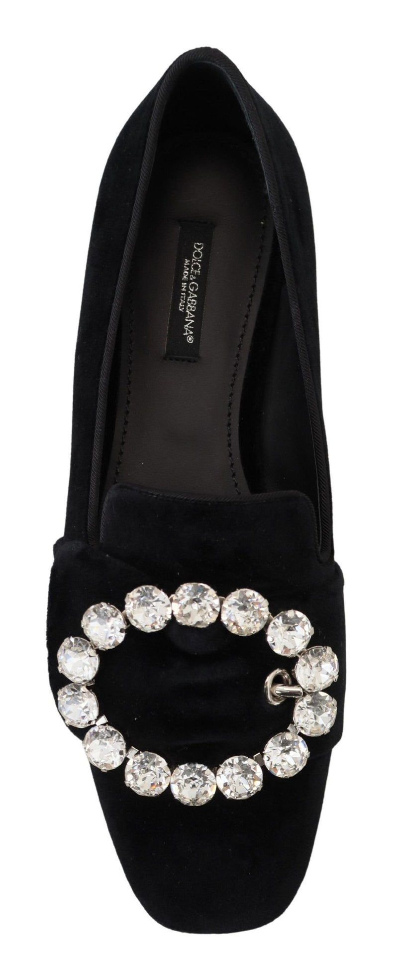Chic Velvet Crystal-Embellished Loafers Dolce & Gabbana