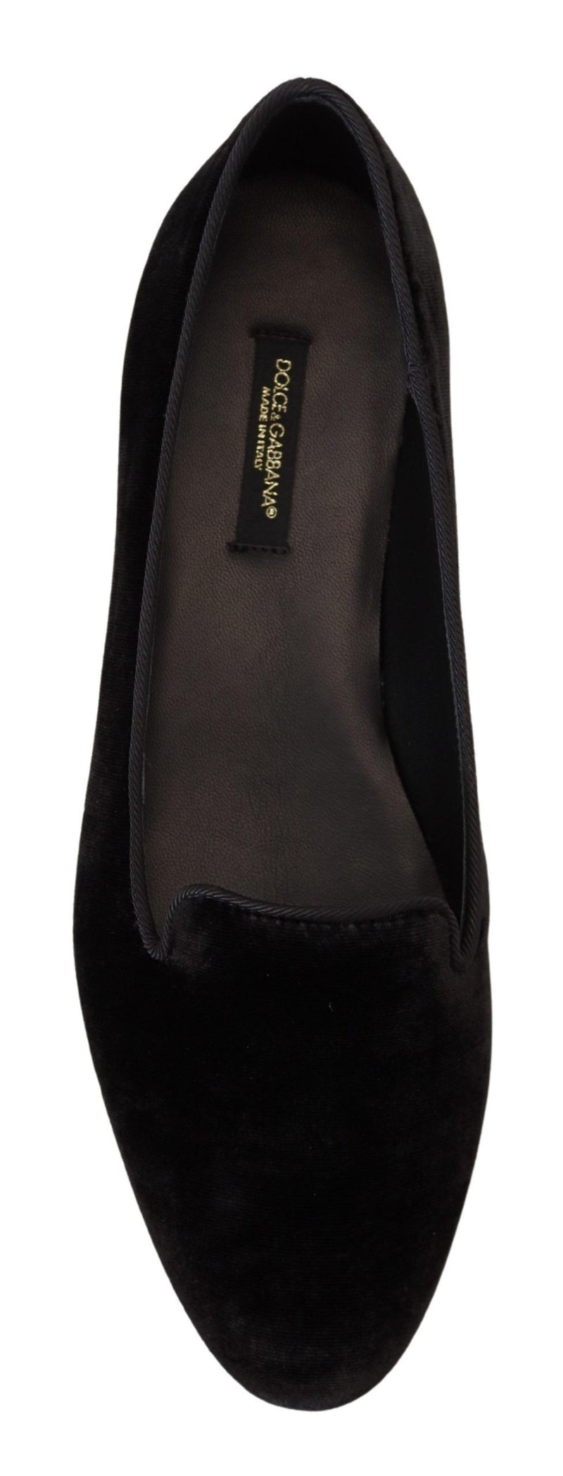 Elegant Black Silk-Blend Loafers Dolce & Gabbana