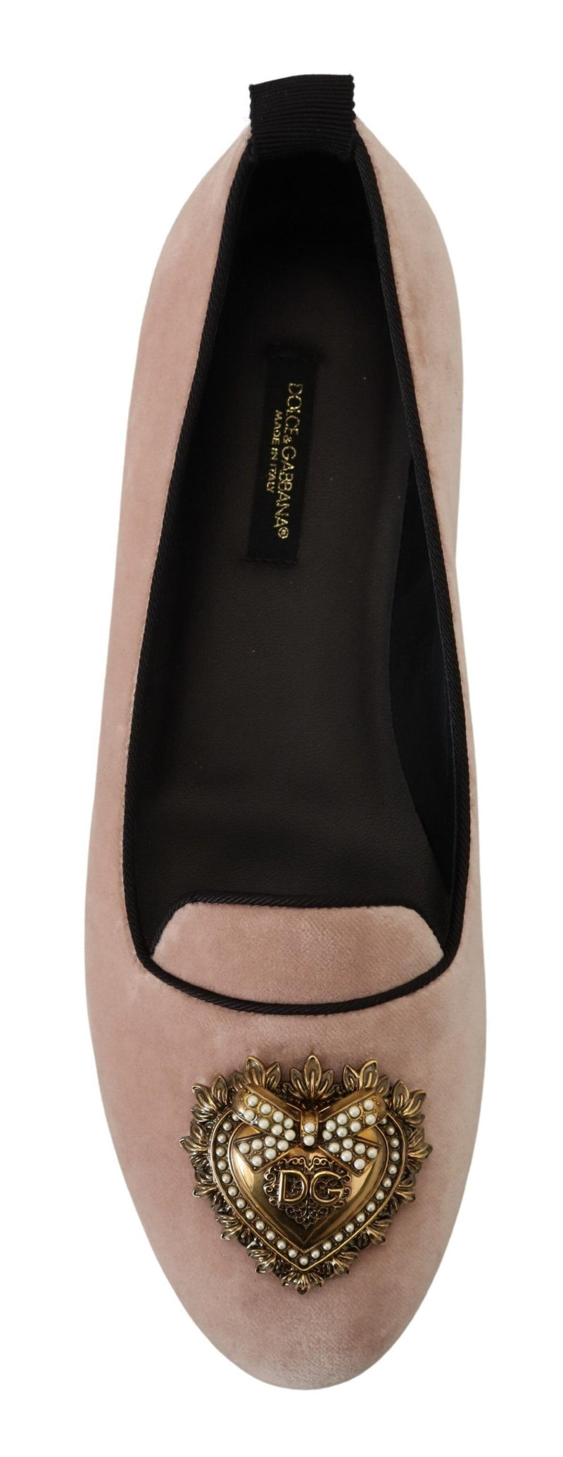Elegant Pink Velvet Devotion Loafers Dolce & Gabbana