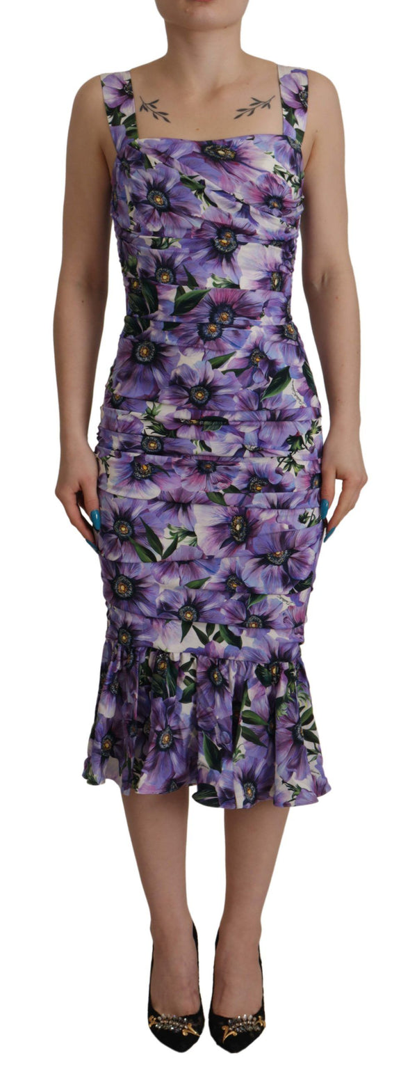 Floral Elegance Midi Sheath Dress Dolce & Gabbana