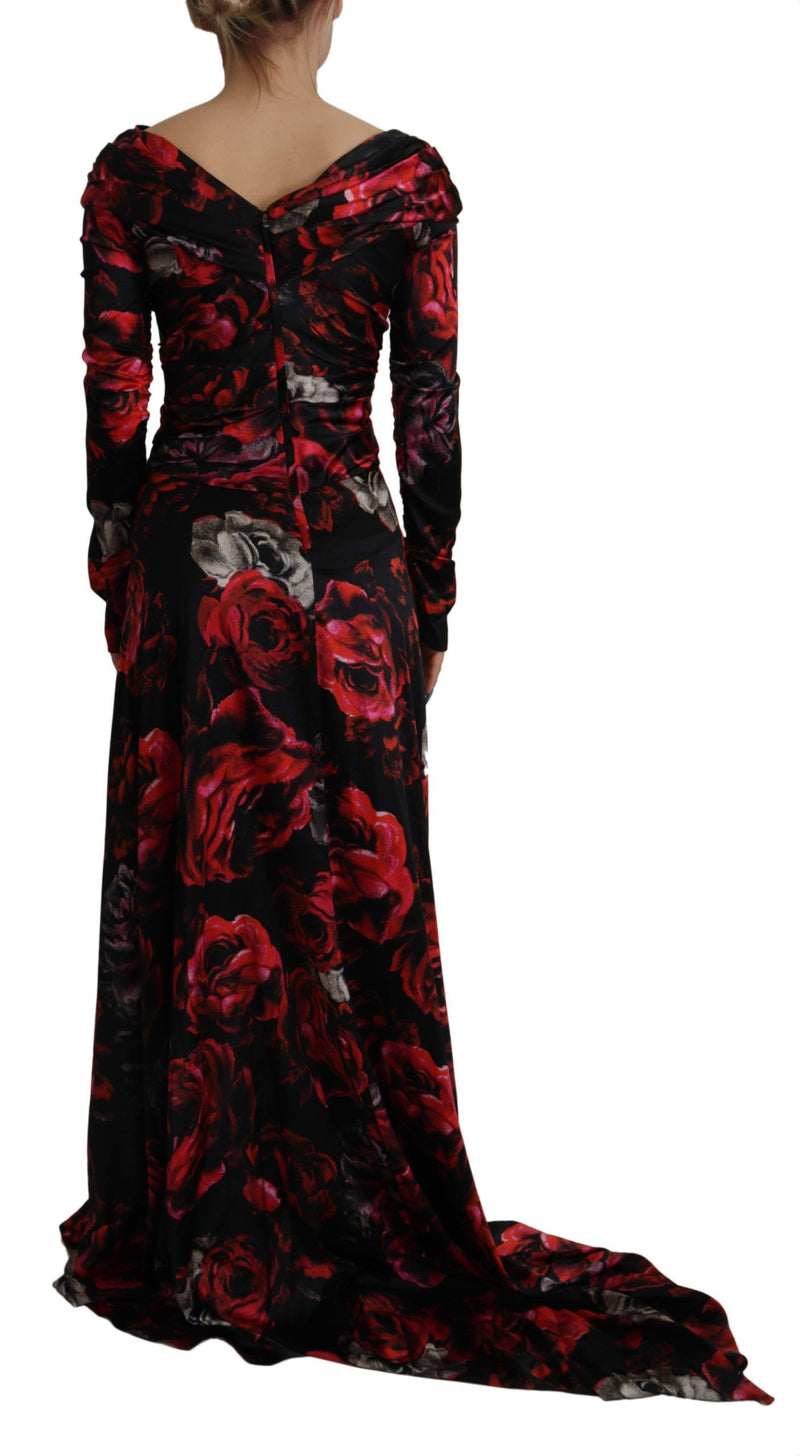 Elegant Floral A-Line Sheath Dress Dolce & Gabbana