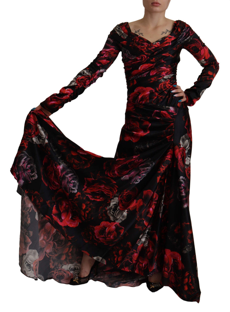 Elegant Floral A-Line Sheath Dress Dolce & Gabbana