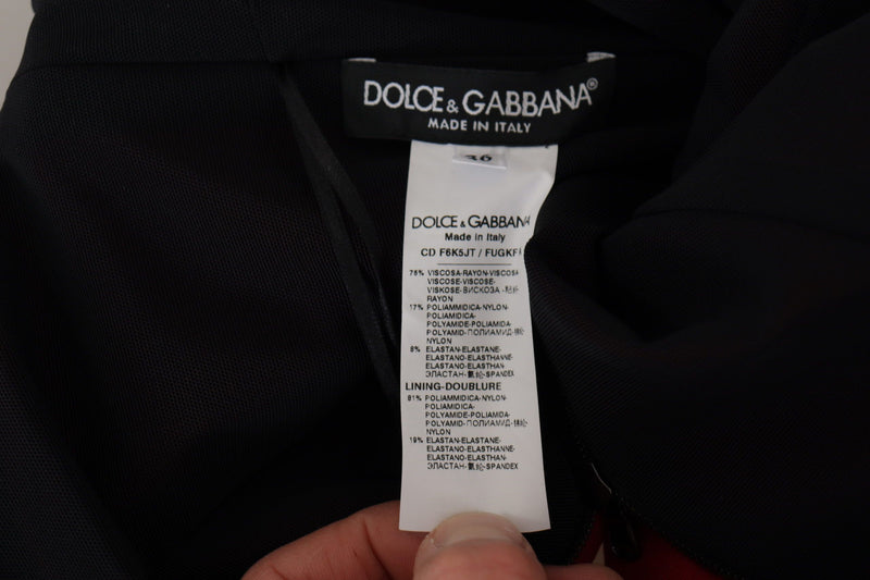Elegant Red Bodycon Midi Dress Dolce & Gabbana
