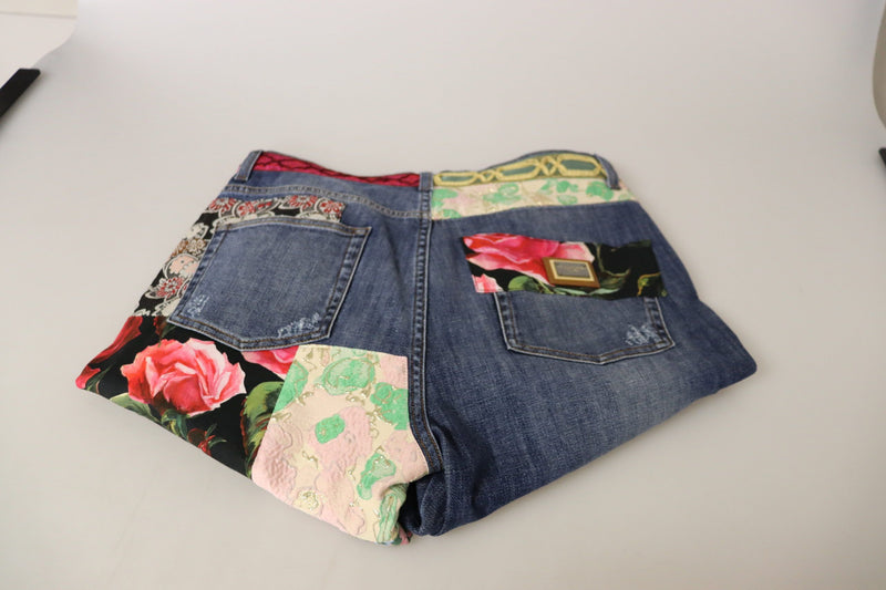 High Waist Patchwork Skinny Denim Dolce & Gabbana