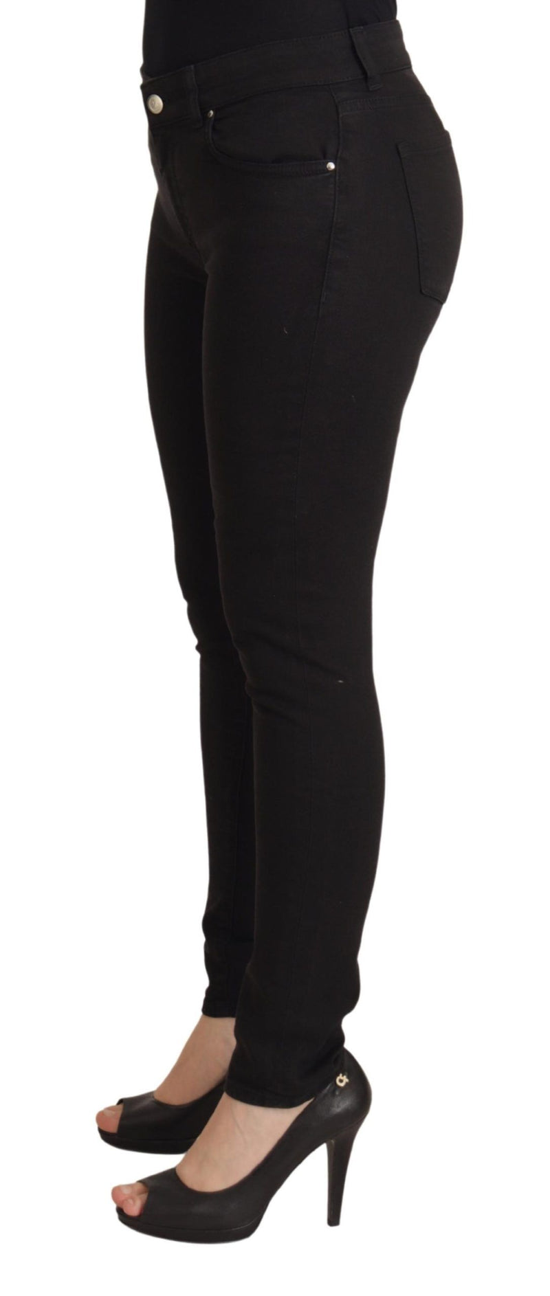 Sleek Black Cotton Stretch Skinny Jeans Dolce & Gabbana