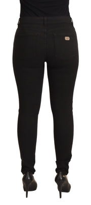 Sleek Black Cotton Stretch Skinny Jeans Dolce & Gabbana