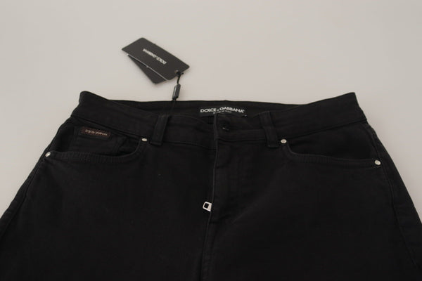 Sleek Black Cotton Stretch Skinny Jeans Dolce & Gabbana