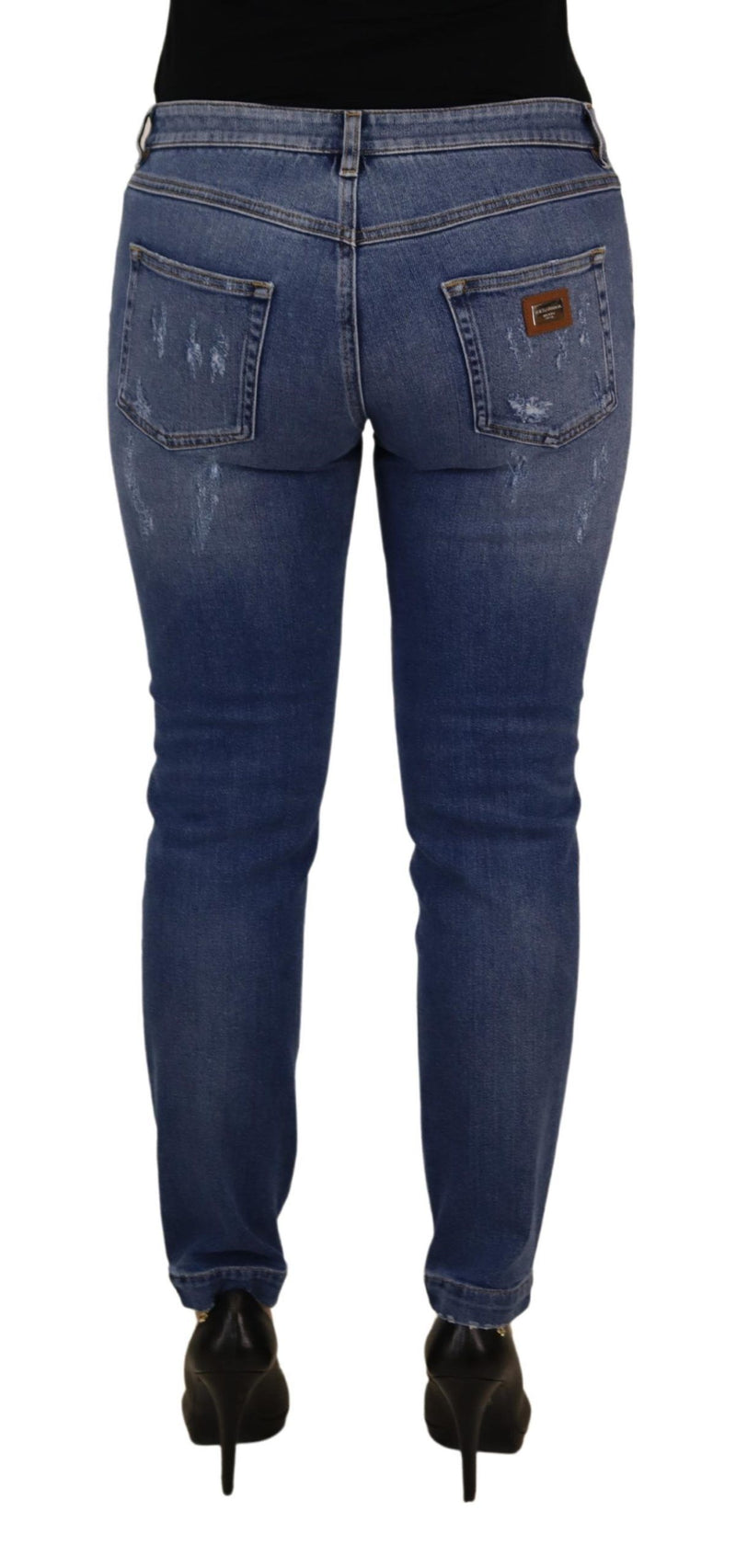 Chic Low Waist Skinny Denim Jeans Dolce & Gabbana