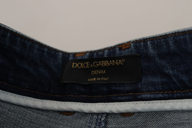 High Waist Skinny Designer Jeans in Blue Dolce & Gabbana