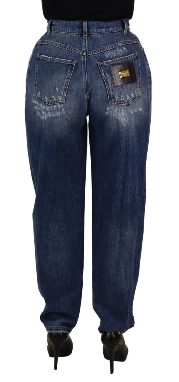 High Waist Skinny Denim Jeans - Chic Blue Washed Dolce & Gabbana