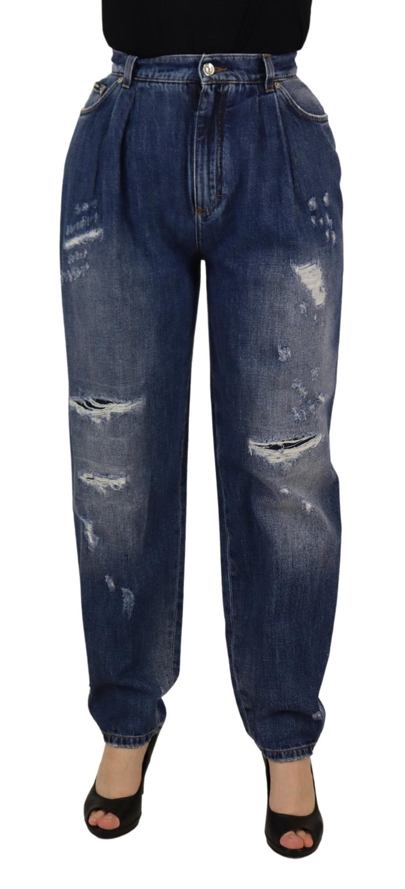 High Waist Skinny Denim Jeans - Chic Blue Washed Dolce & Gabbana