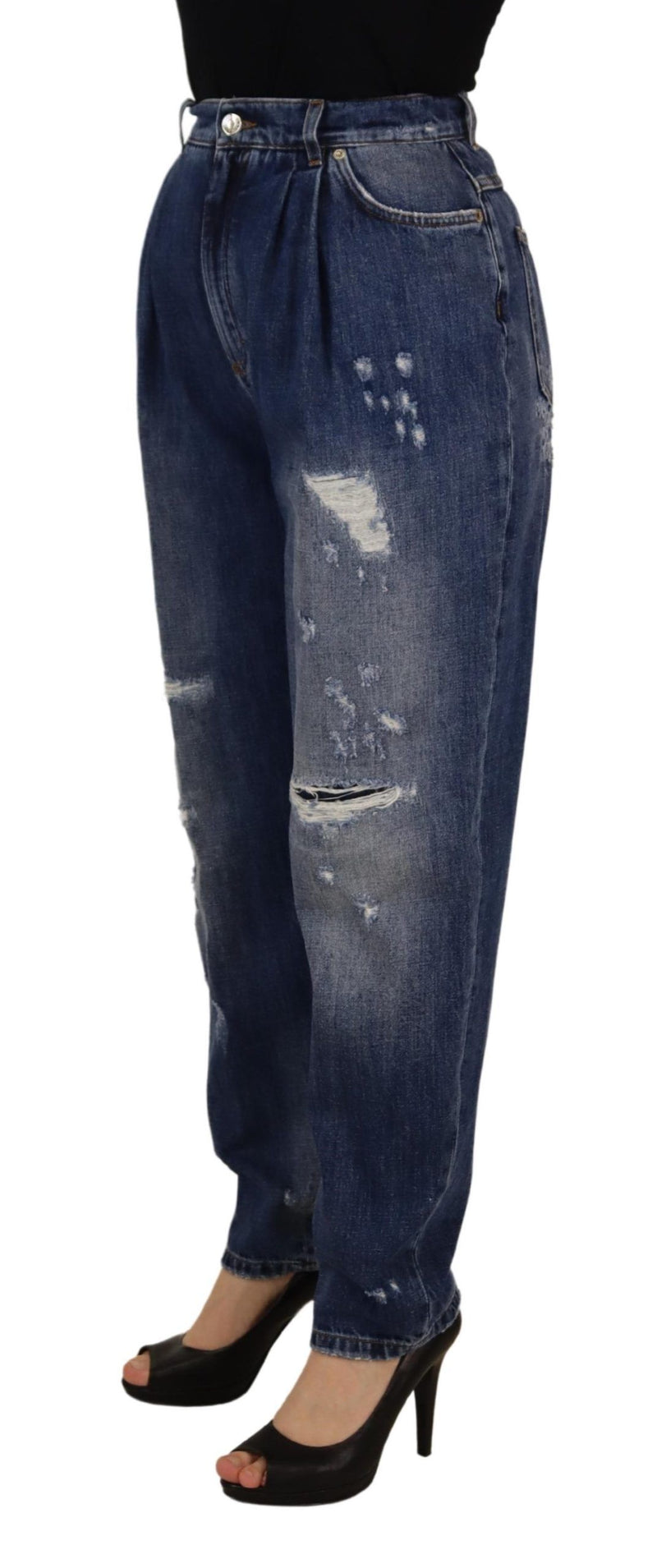 High Waist Skinny Denim Jeans - Chic Blue Washed Dolce & Gabbana