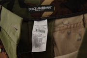 Army Green High-Waist Hot Pants Dolce & Gabbana