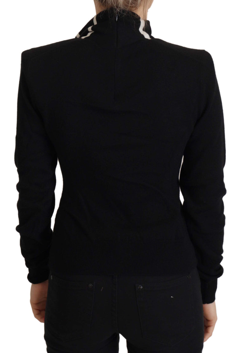 Elegant Black Cashmere Turtleneck Sweater Dolce & Gabbana