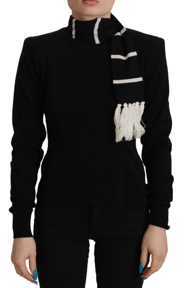 Elegant Black Cashmere Turtleneck Sweater Dolce & Gabbana