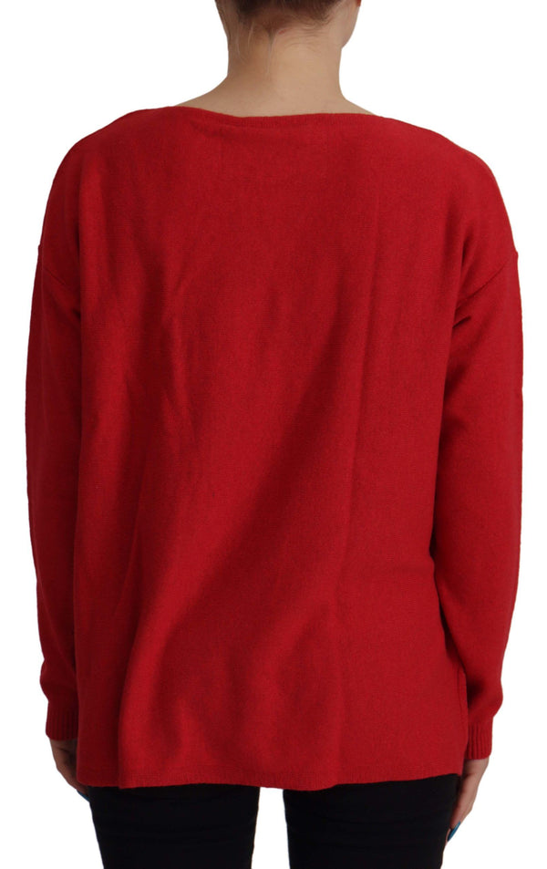 Elegant Red Wool Blend Knit Sweater Dolce & Gabbana