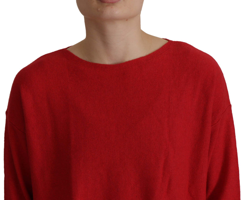 Elegant Red Wool Blend Knit Sweater Dolce & Gabbana