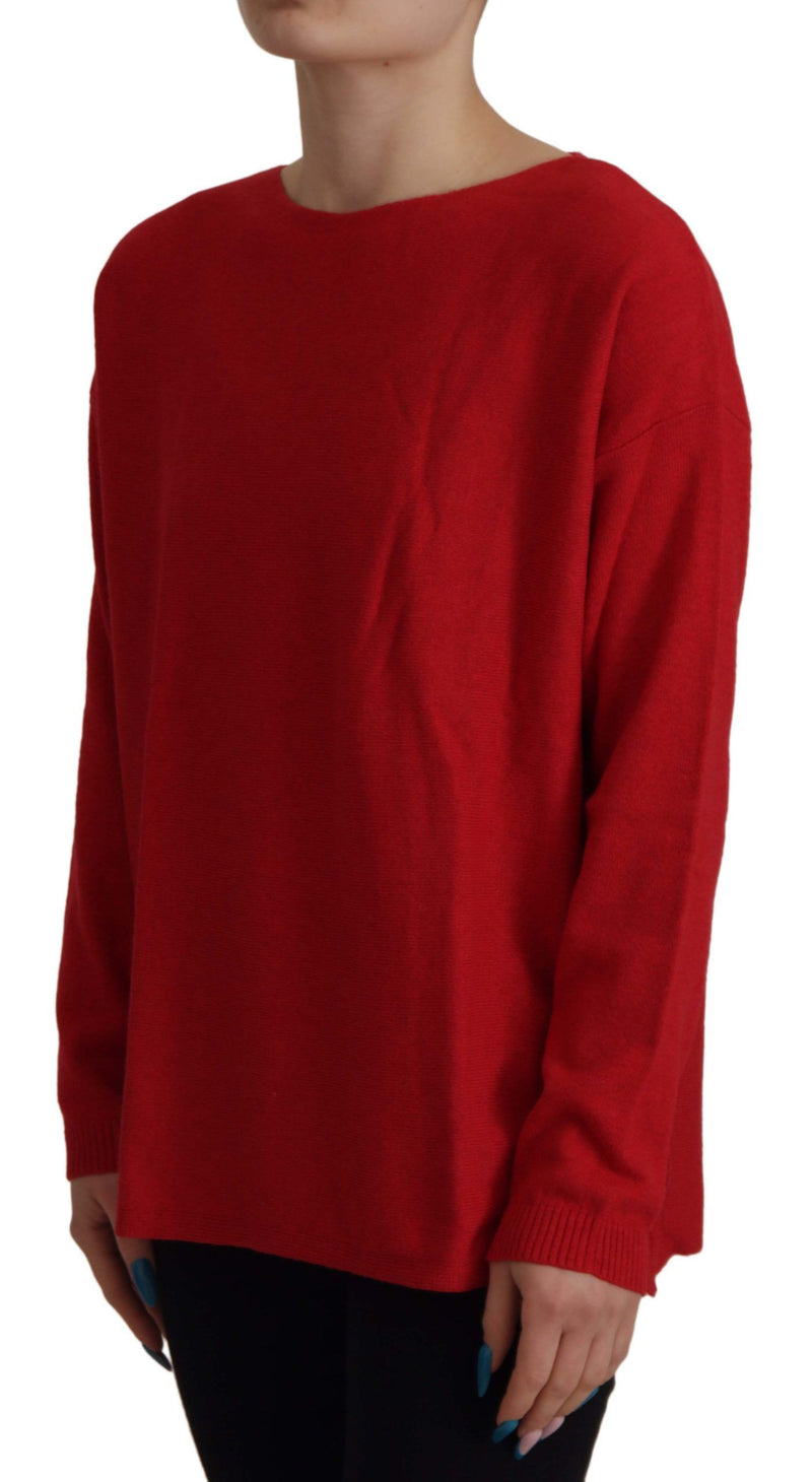 Elegant Red Wool Blend Knit Sweater Dolce & Gabbana