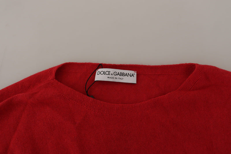 Elegant Red Wool Blend Knit Sweater Dolce & Gabbana