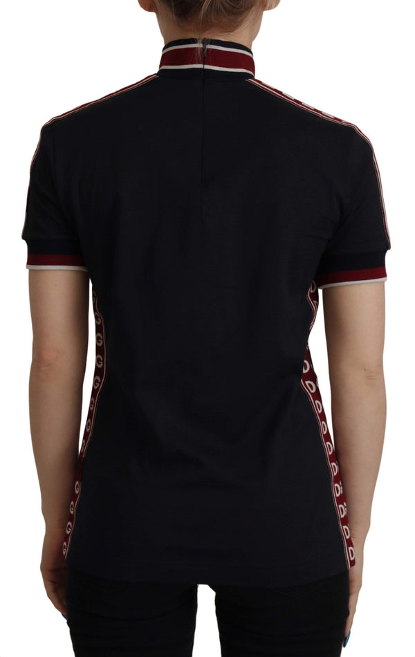 Elegant Black Turtle Neck Cotton Tee Dolce & Gabbana