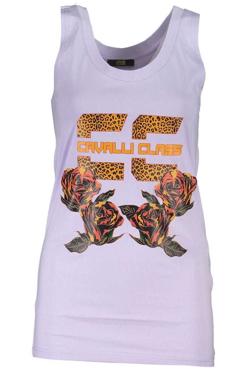 Purple Cotton Women Top Cavalli Class