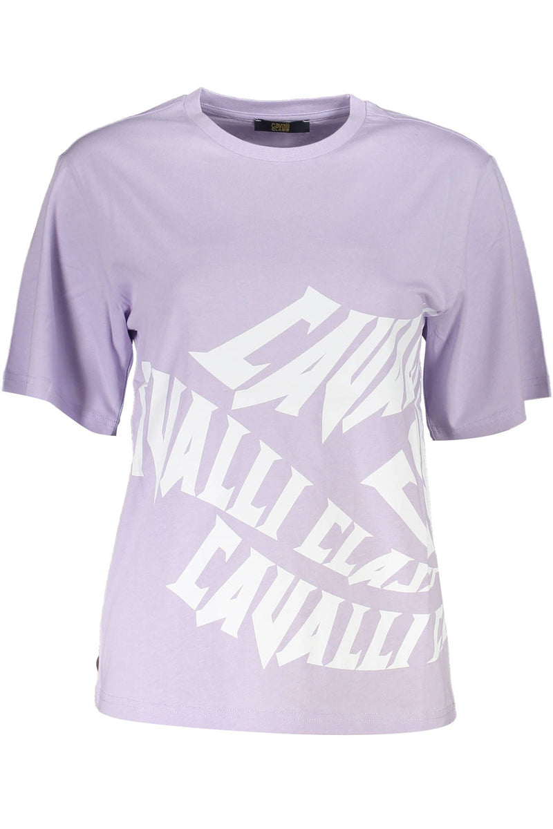 Purple Cotton Women T-Shirt Cavalli Class