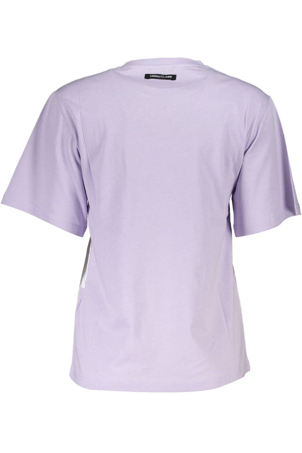 Purple Cotton Women T-Shirt Cavalli Class