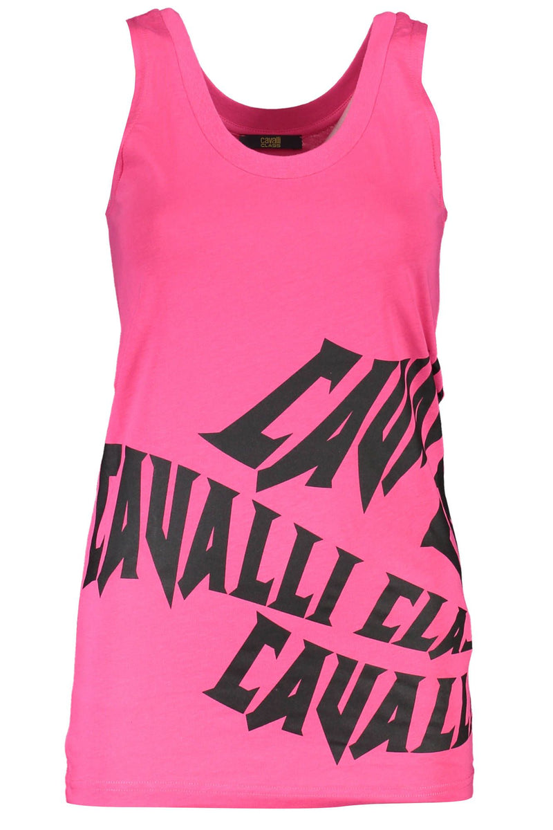 Pink Cotton Women Top Cavalli Class