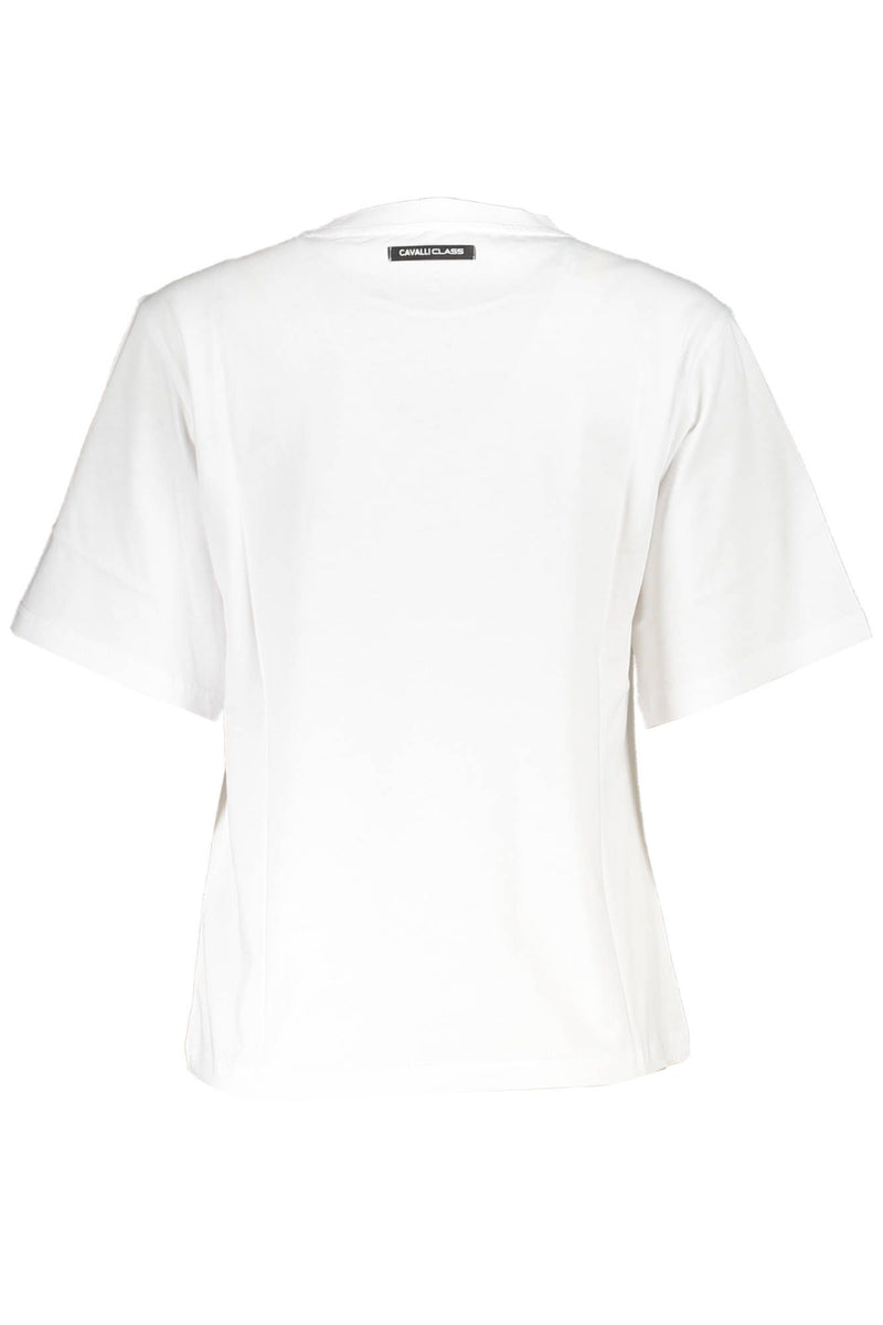 White Cotton Women T-Shirt Cavalli Class