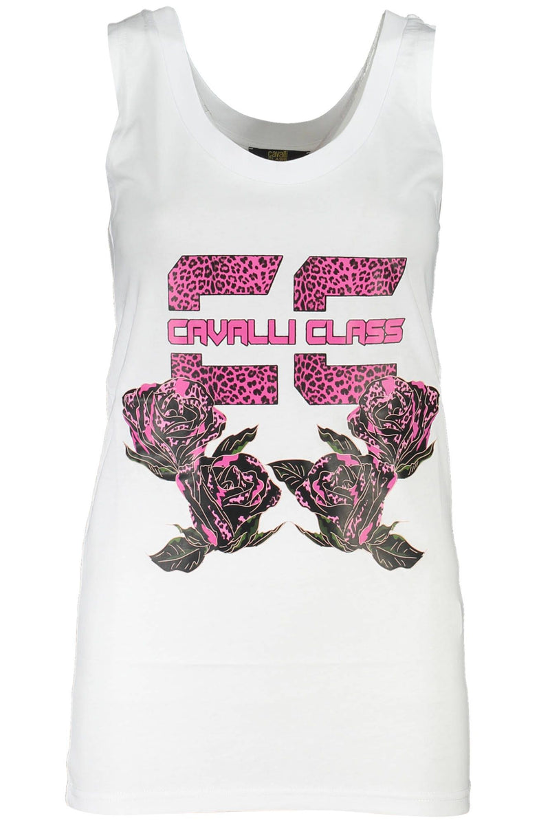 White Cotton Women Top Cavalli Class